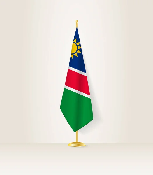Flaga Namibii Stanowisku Bandery — Wektor stockowy