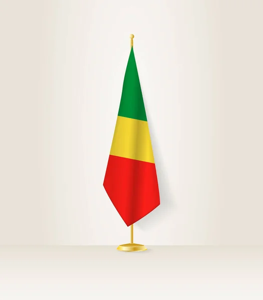 Bandera Del Congo Puesto Bandera — Archivo Imágenes Vectoriales