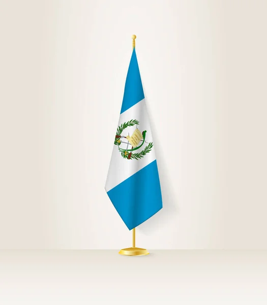 Flaga Gwatemali Drzewie Flagowym — Wektor stockowy