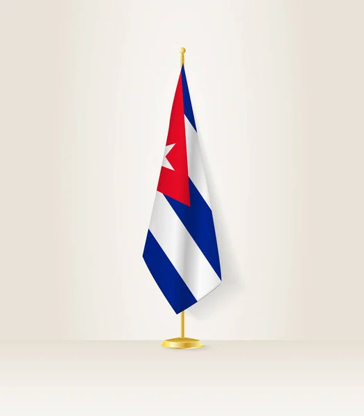 Bandera Cuba Stand Bandera — Vector de stock