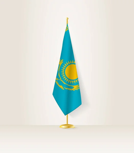 Bandera Kazajstán Puesto Bandera — Archivo Imágenes Vectoriales
