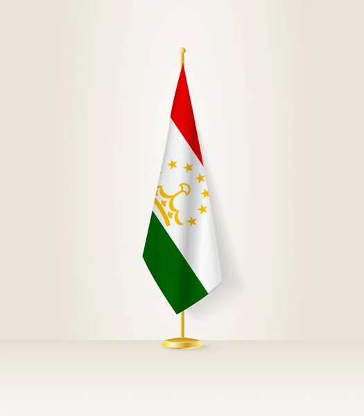 Bandera Tayikistán Puesto Bandera — Archivo Imágenes Vectoriales