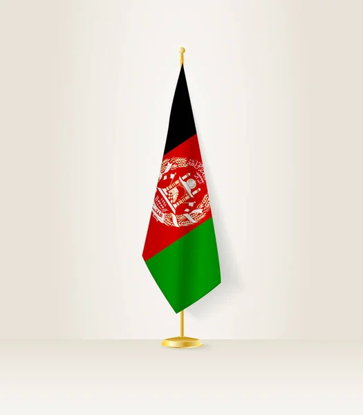 Afghanistan Flag Flag Stand — Stock Vector