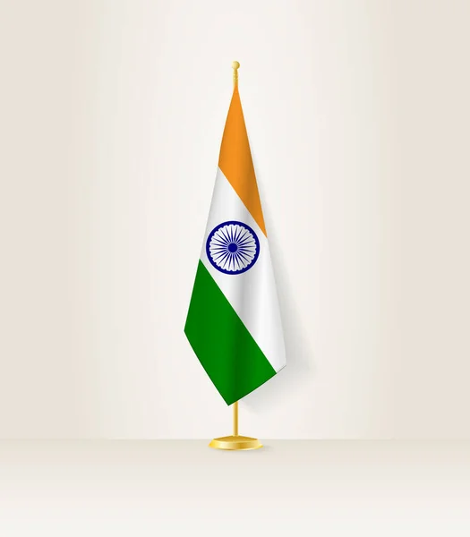Indická Vlajka Vlajkovém Stánku — Stockový vektor