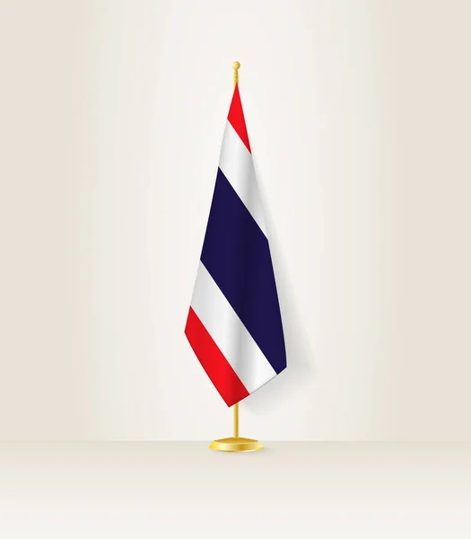 Thailand Flag Flag Stand — Stock Vector