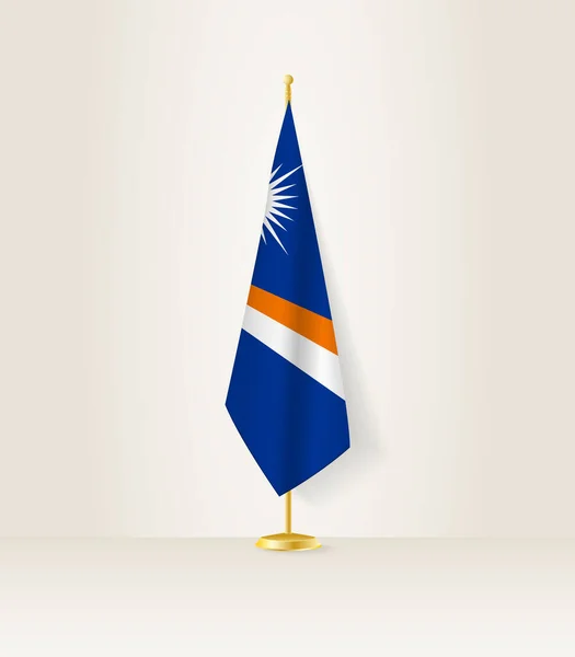 Флаг Маршалловых Островов Стенде Флагом — стоковый вектор