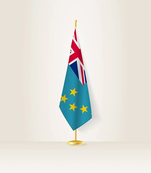 Bandera Tuvalu Puesto Bandera — Archivo Imágenes Vectoriales