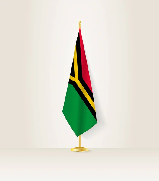Bandera Vanuatu Puesto Bandera — Vector de stock