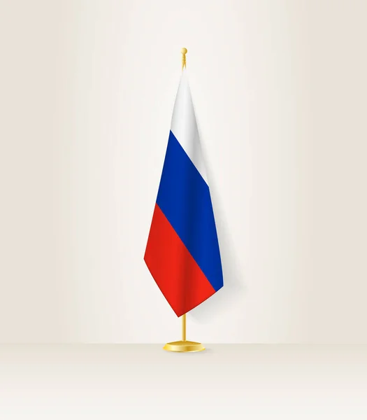 Russische Vlag Vlaggenstandaard — Stockvector