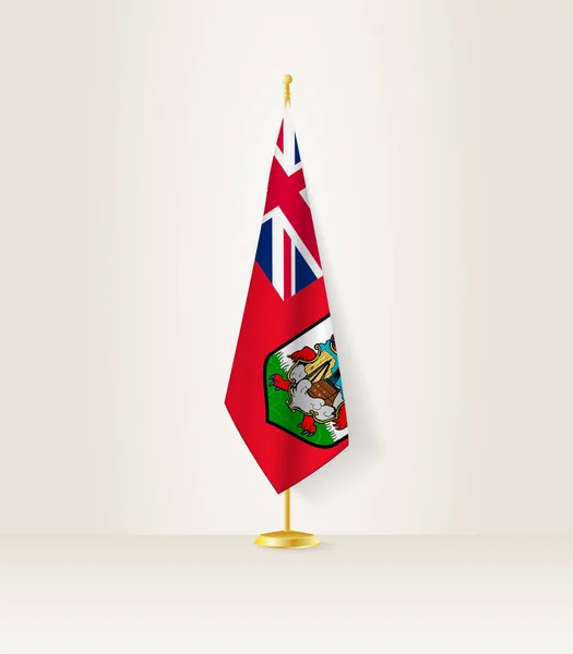 Bermuda Flag Flag Stand — Stock Vector