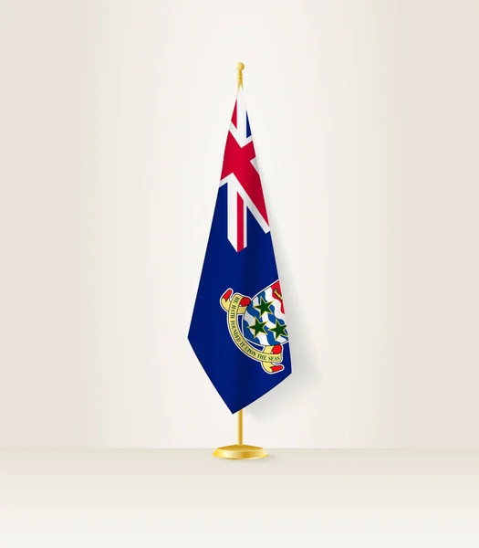 Cayman Islands Flag Flag Stand — Stock Vector