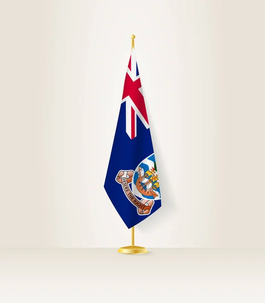 Falkland Islands Flag Flag Stand — Stock Vector