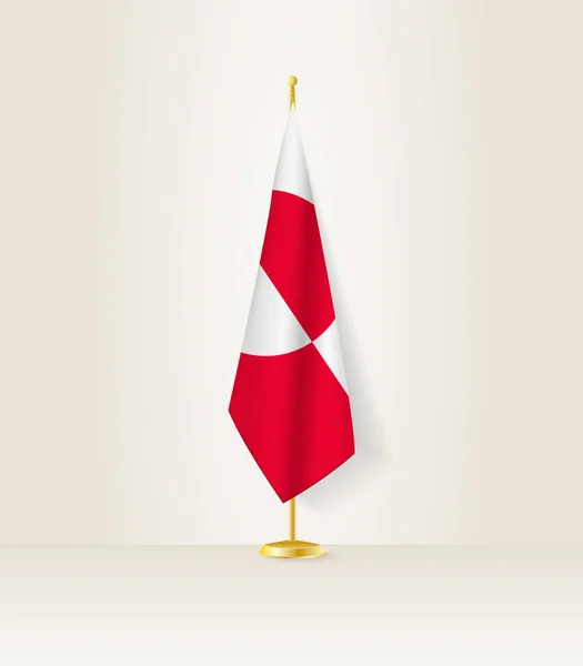 Bandera Groenlandia Puesto Bandera — Archivo Imágenes Vectoriales