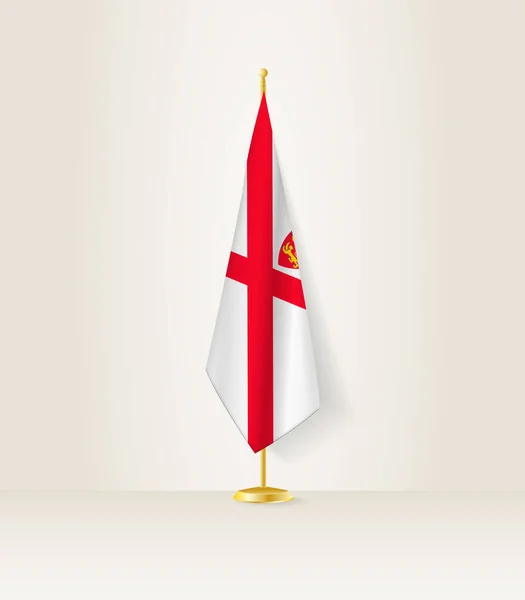 Флаг Джерси Стенде Флагом — стоковый вектор