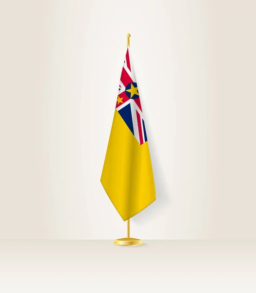 Bandera Niue Puesto Bandera — Archivo Imágenes Vectoriales