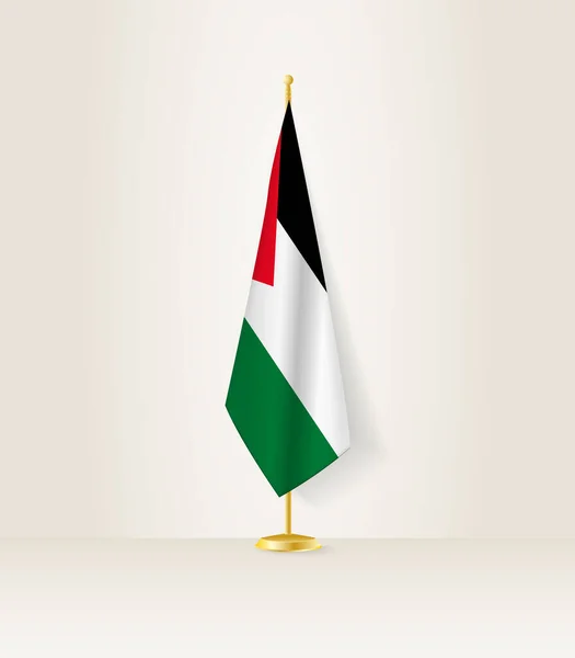 Palestine Flag Flag Stand — Stock Vector