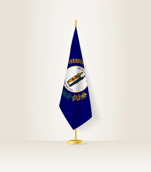 Bandeira Kentucky Suporte Bandeira —  Vetores de Stock