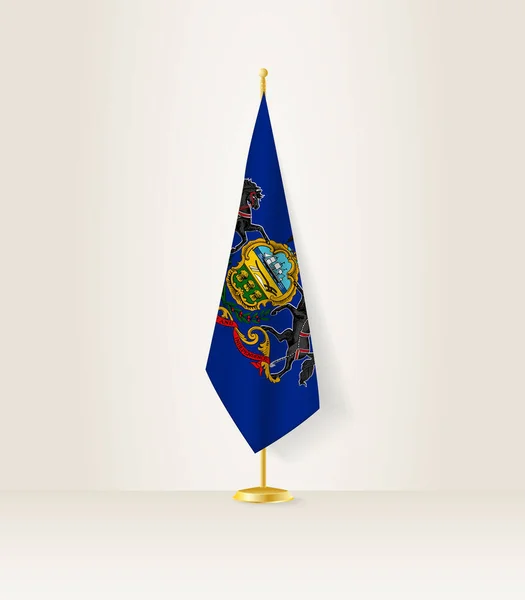 Bandera Pennsylvania Puesto Bandera — Vector de stock