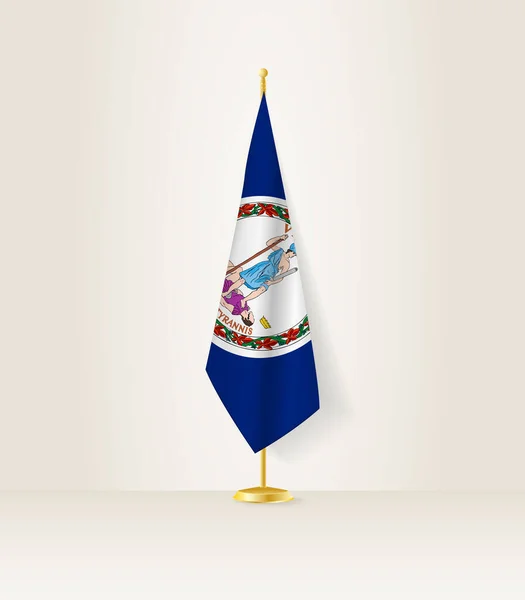 Bandera Virginia Puesto Bandera — Archivo Imágenes Vectoriales