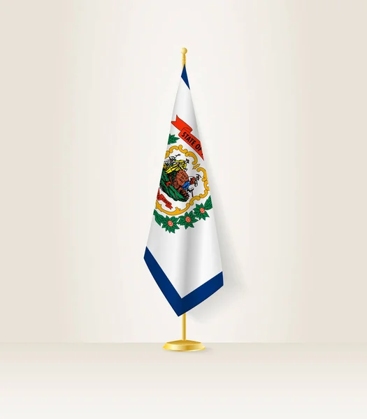 旗の上のウェストバージニア州旗 — ストックベクタ
