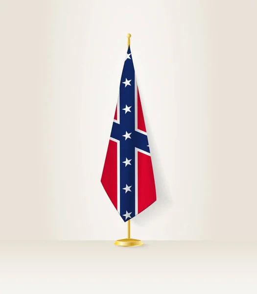 Zuidelijke Vlag Een Vlaggenstandaard — Stockvector