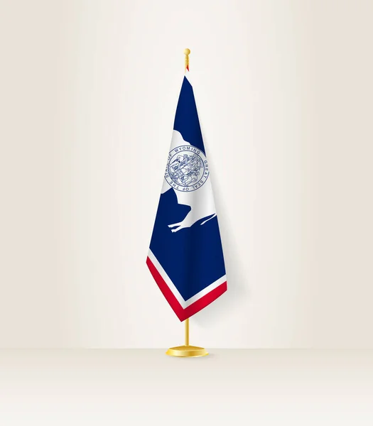 Σημαία Του Γουαϊόμινγκ Βάση Σημαίας — Διανυσματικό Αρχείο