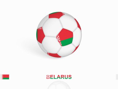 Beyaz Rusya bayraklı futbol topu, futbol ekipmanları.