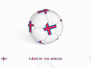 Faroe Adaları bayraklı futbol topu, futbol ekipmanları.