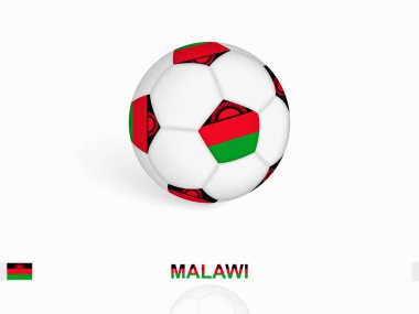 Malawi bayraklı futbol topu, futbol ekipmanları.