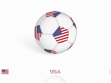 Amerikan bayraklı futbol topu, futbol ekipmanları.