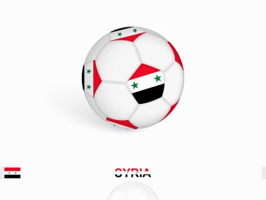 Suriye bayraklı futbol topu, futbol ekipmanları.