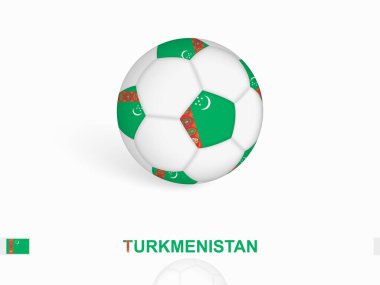 Türkmenistan bayraklı futbol topu, futbol ekipmanları.