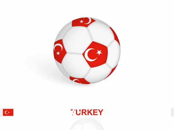 Fußball Mit Der Türkei Fahne Fußballsportausrüstung — Stockvektor