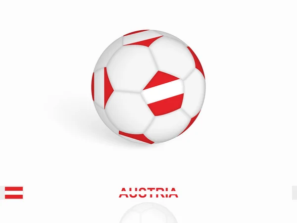 Ballon Football Avec Drapeau Autrichien Équipement Sportif Football — Image vectorielle