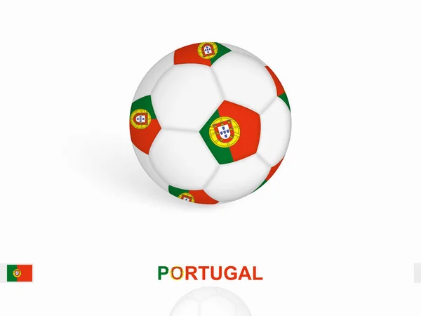 ポルトガルの国旗とサッカーボール サッカースポーツ用具 — ストックベクタ