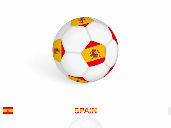 Fotball Med Spanias Flagg Fotballsportsutstyr – stockvektor