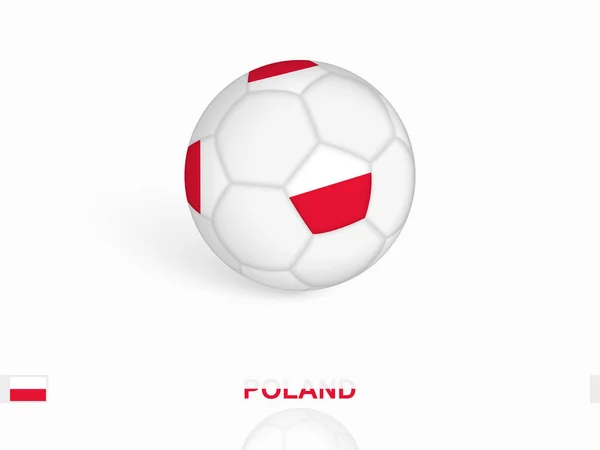 Fotbalový Míč Polskou Vlajkou Fotbalové Sportovní Vybavení — Stockový vektor
