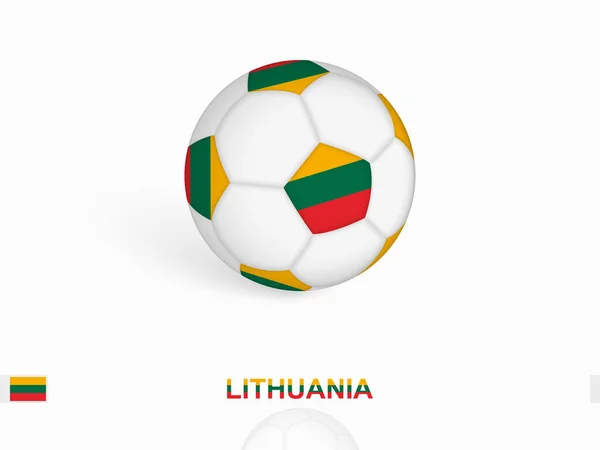 Ballon Football Avec Drapeau Lituanien Équipement Sportif Football — Image vectorielle