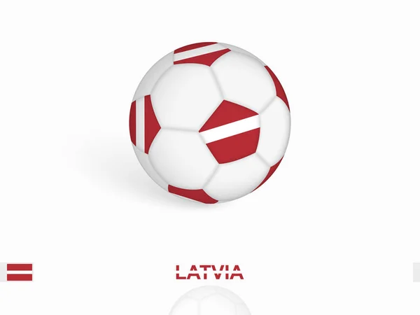 Ballon Football Avec Drapeau Letton Équipement Sportif Football — Image vectorielle