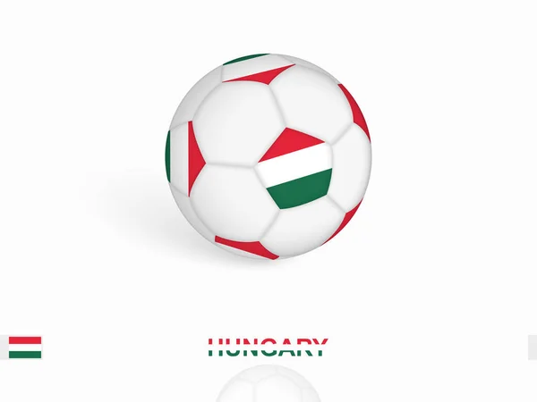 Voetbal Met Hongaarse Vlag Voetbaluitrusting — Stockvector