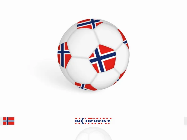 Norveç Bayraklı Futbol Topu Futbol Ekipmanları — Stok Vektör