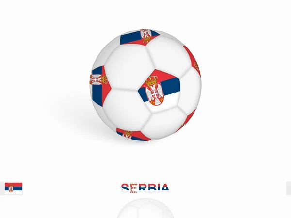 Ballon Football Avec Drapeau Serbie Équipement Sportif Football — Image vectorielle