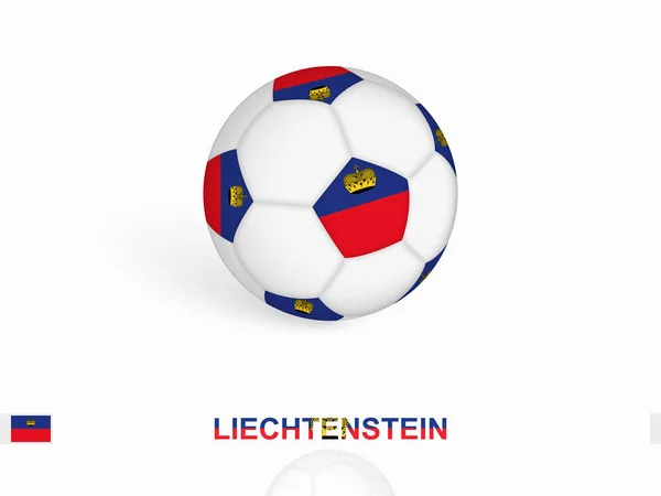 Balón Fútbol Con Bandera Liechtenstein Equipo Deportivo Fútbol — Vector de stock