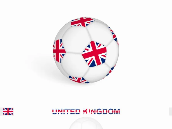 Ballon Football Avec Drapeau Royaume Uni Équipement Sportif Football — Image vectorielle