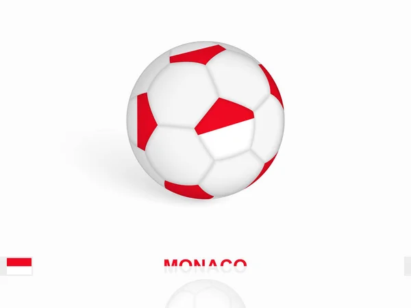 Soccer Ball Monaco Flag Football Sport Equipment — Stock Vector