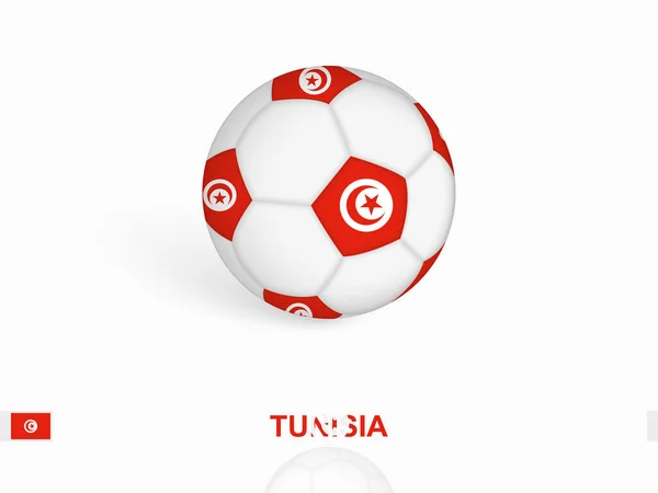 Fotbalový Míč Vlajkou Tuniska Fotbalové Sportovní Vybavení — Stockový vektor