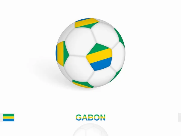Ballon Football Avec Drapeau Gabonais Équipement Sportif Football — Image vectorielle