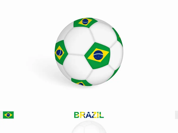 Soccer Ball Brazil Flag Football Sport Equipment — Stock Vector