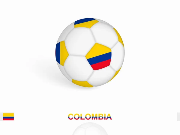 Balón Fútbol Con Bandera Colombia Equipo Deportivo Fútbol — Vector de stock