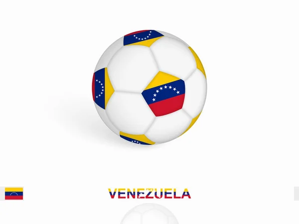 Ballon Football Avec Drapeau Venezuela Équipement Sport Football — Image vectorielle